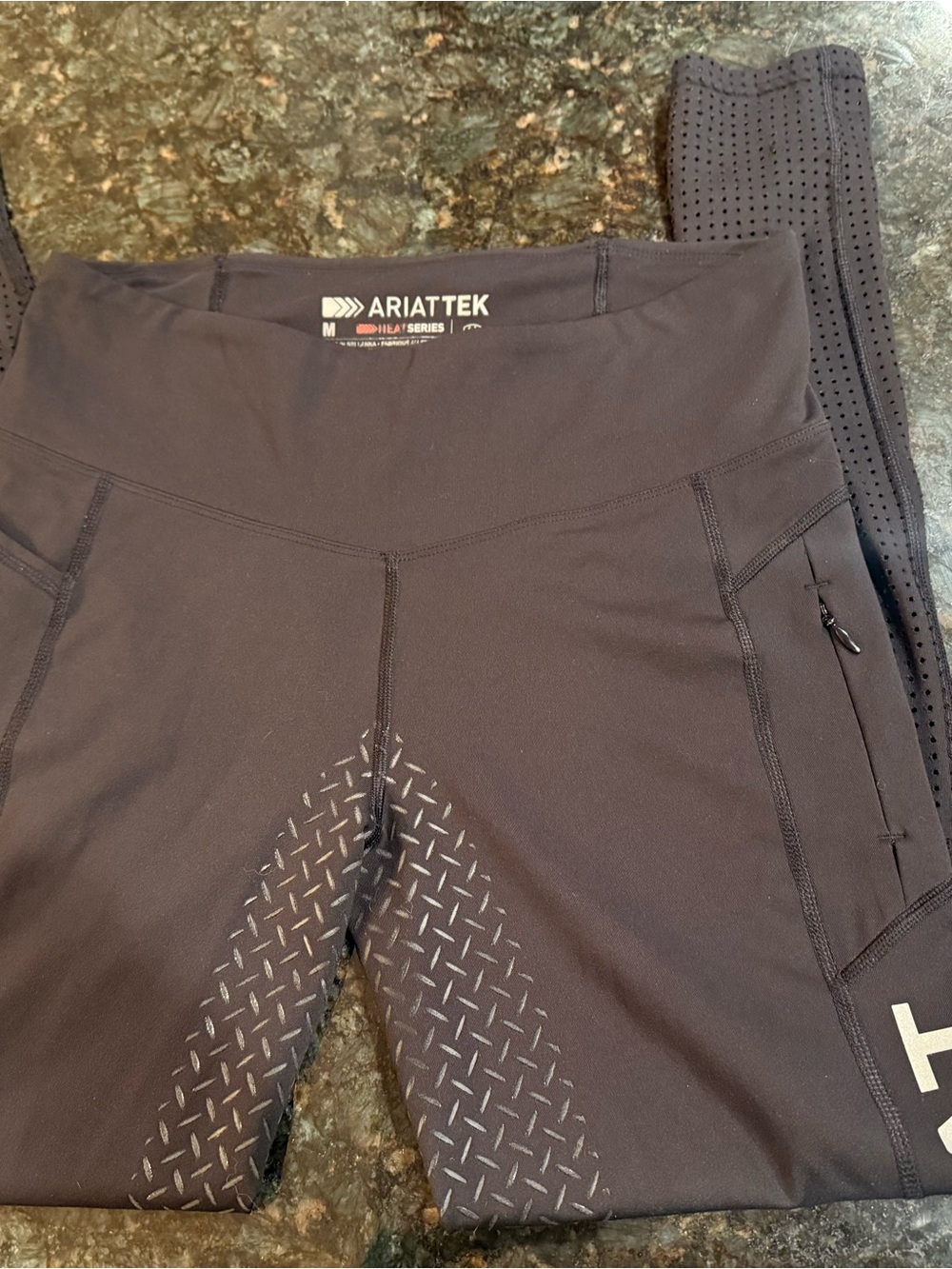Ariat Tek Black Riding Leggings with Grip Panel & Pockets
